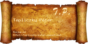 Tepliczky Péter névjegykártya